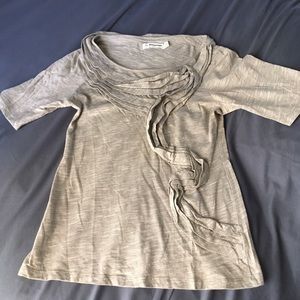 Pilcro Swirl Ruffle Top